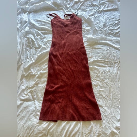 Forever 21 Terracotta Burnt Orange Midi Dress - Picture 3 of 7